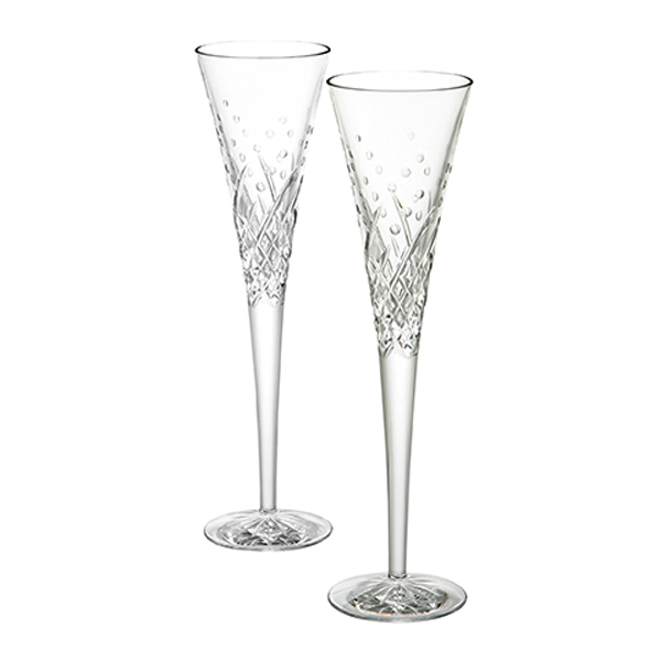 Waterford Crystal Celebration Flutes Happy Flute Pair