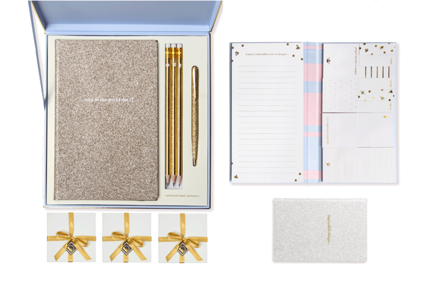 The Baby Blue & Gold Sparkle Stationery Collection | Christmas Gift Guide | Alice Pleasance