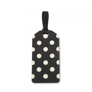 Kate Spade Black & Cream Dots Luggage Tag